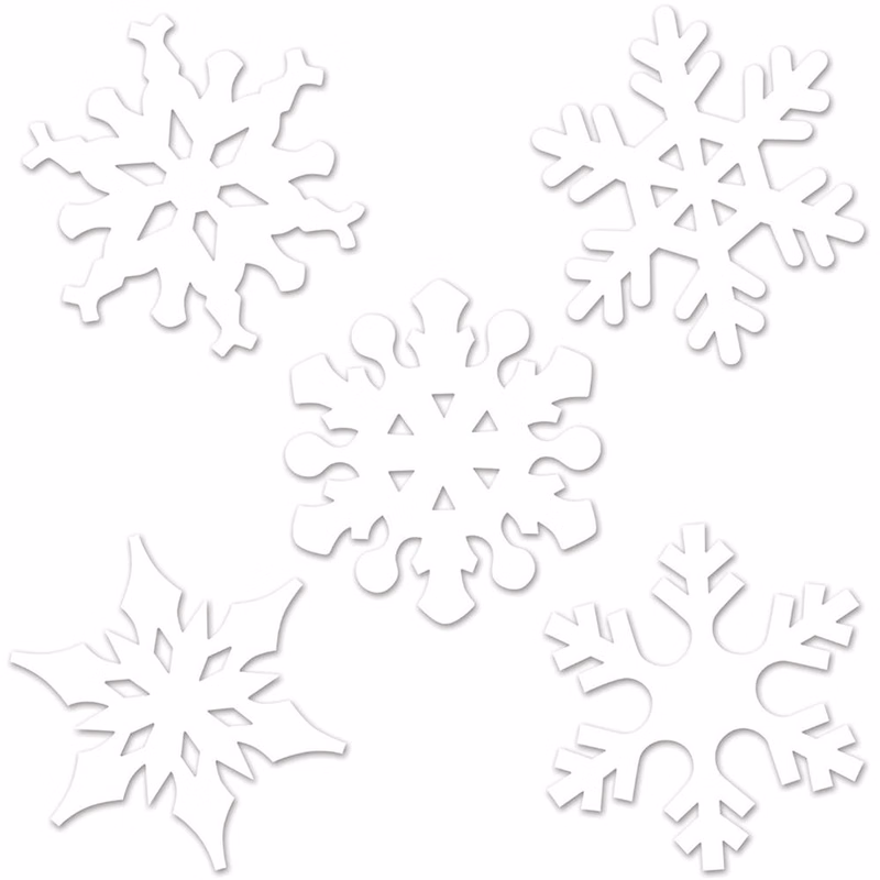 Mini Snowflake Cutouts - White 10 Pk