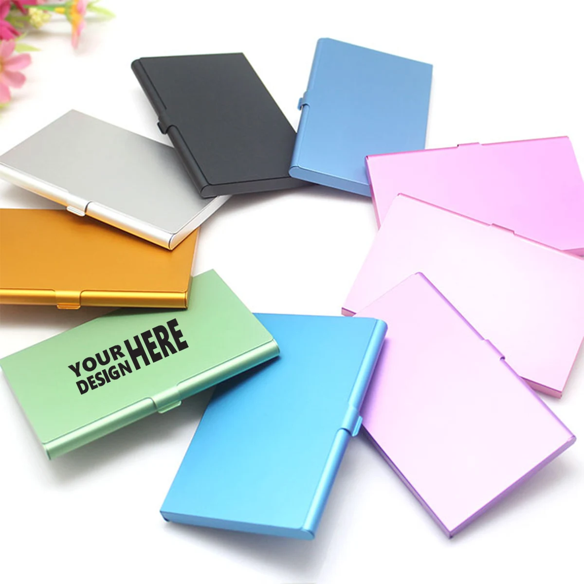Colorful Aluminum Business Card Holder 1