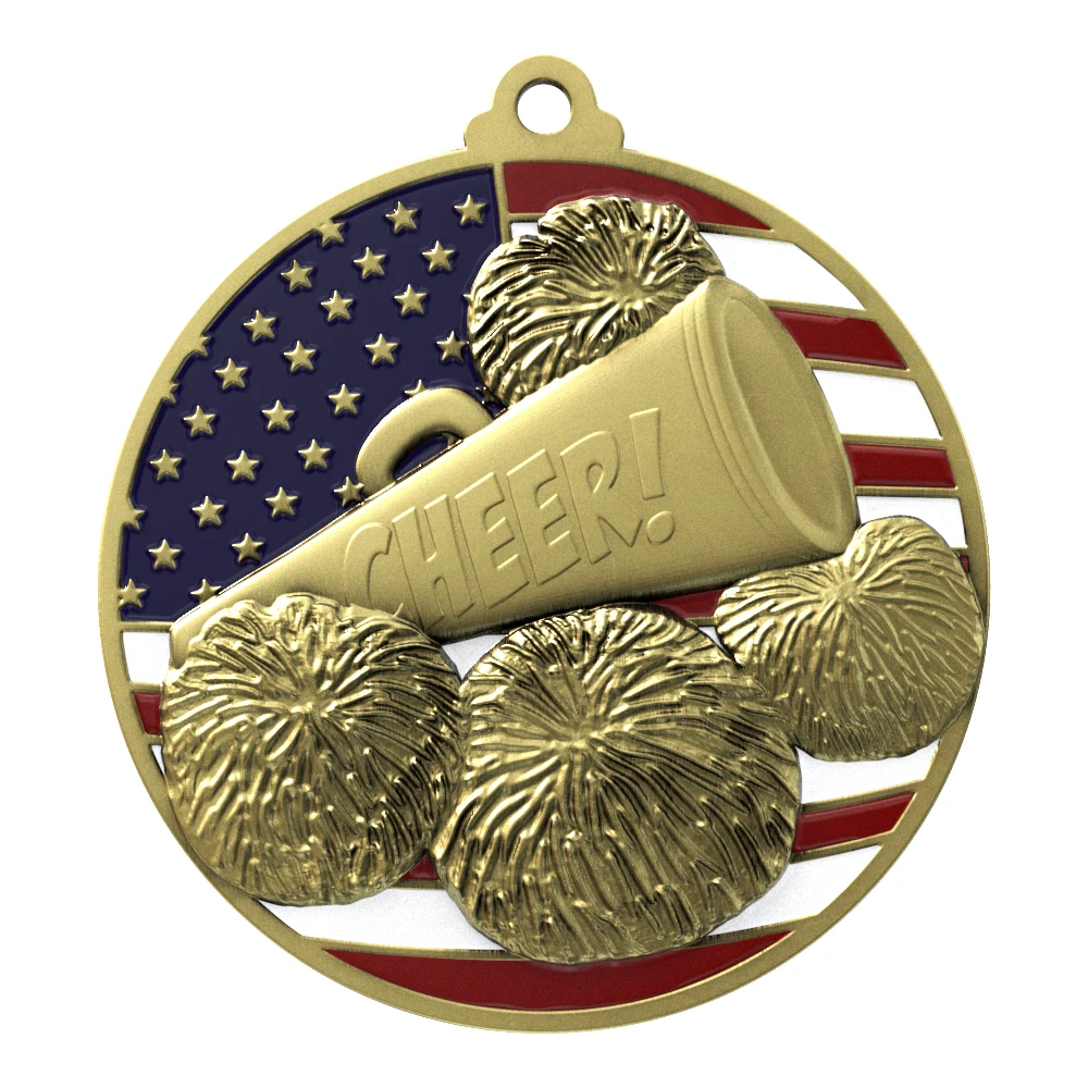 Cheerleading Patriotic Medallion (2-3/4") 1