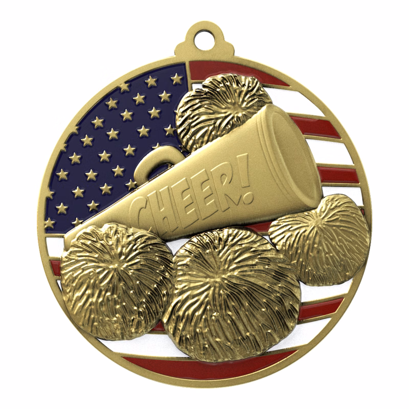 Cheerleading Patriotic Medallion (2-3/4")