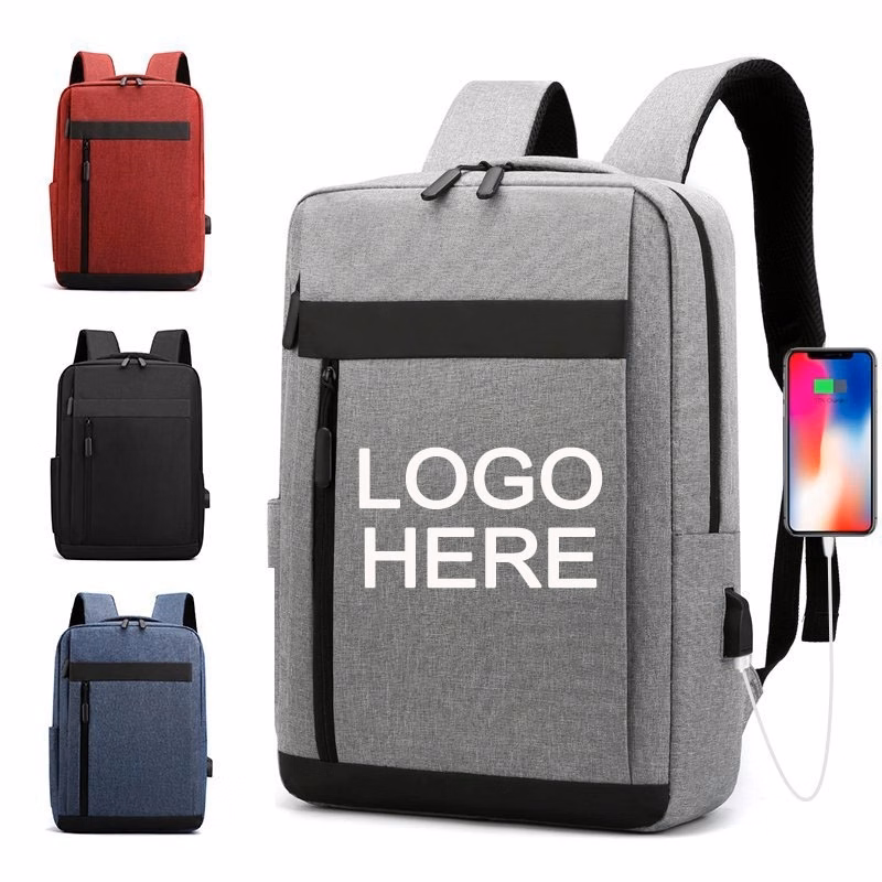 Large Capacity College School Bag with USB Charging Port