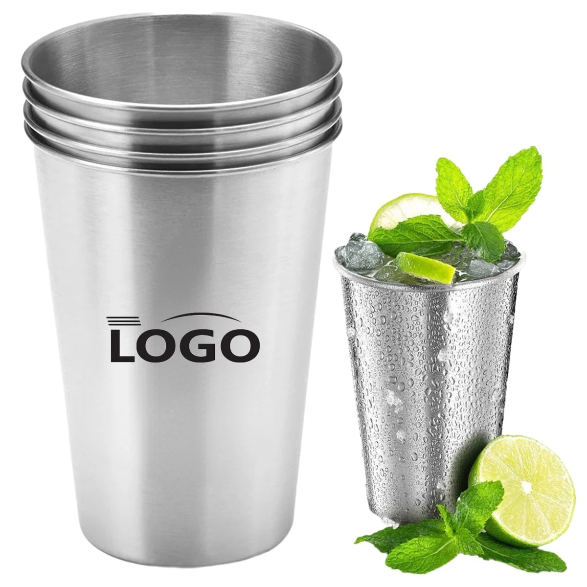 16oz Stainless Steel Shatterproof Cup Flat Bottom Cup 1