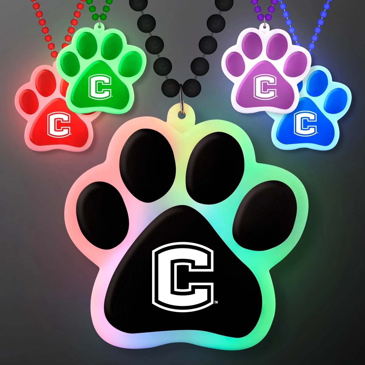 Light Up Paw Print Necklace 1