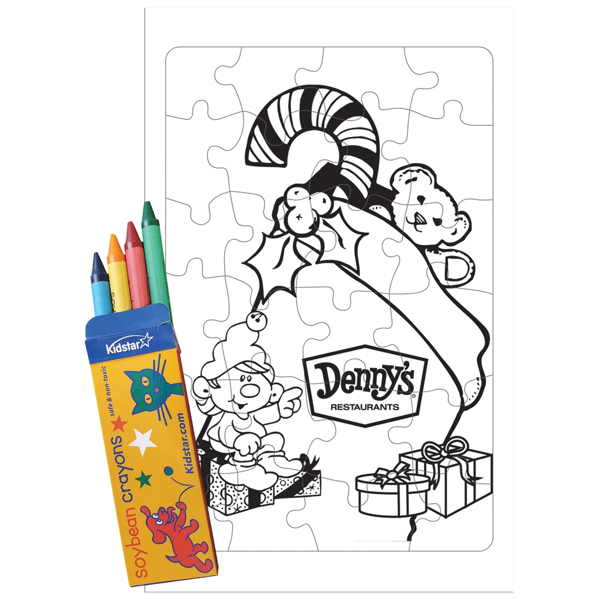 24 Pieces - 10 1/2" x 6 5/8" Coloring Tray Puzzle - Holidays 1
