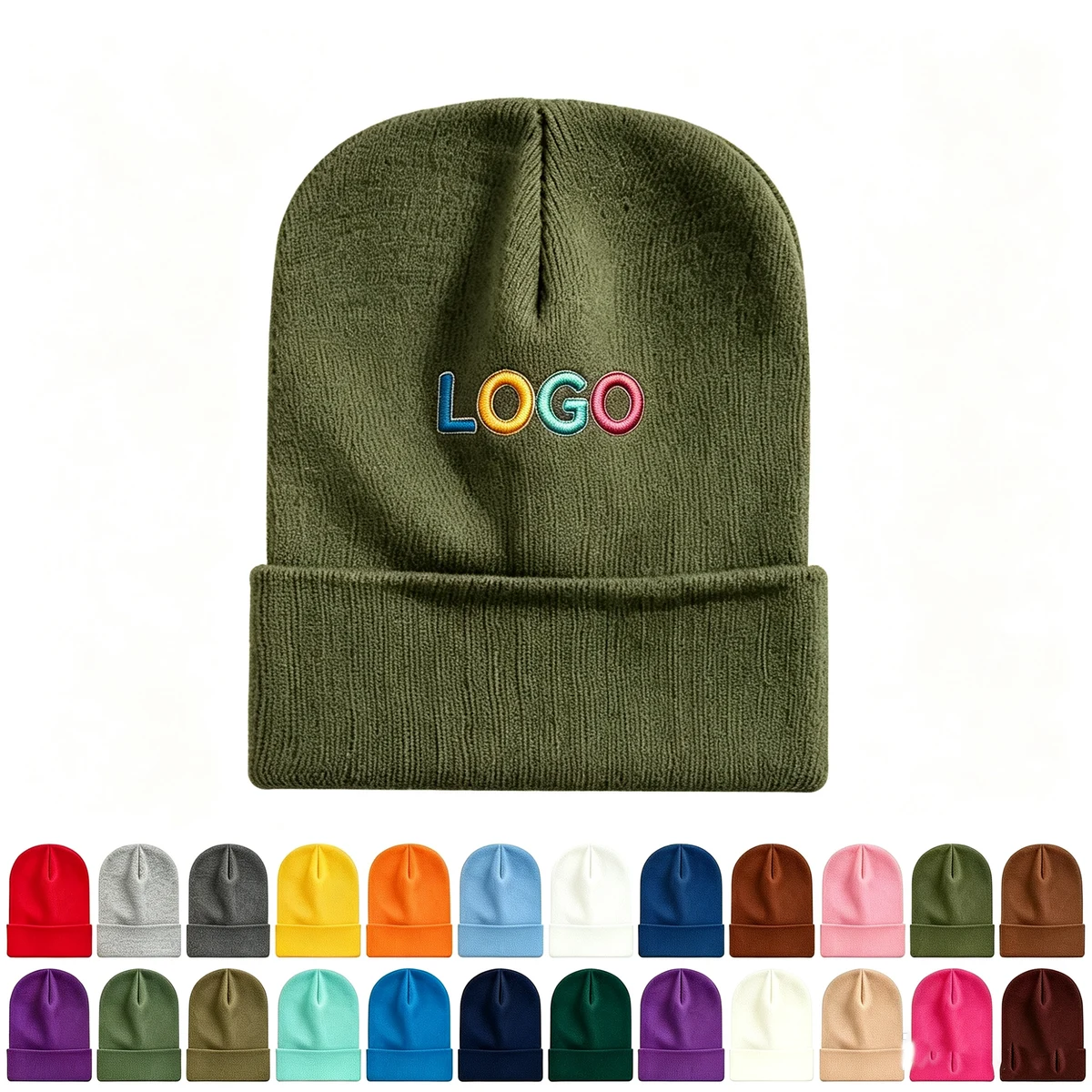 Custom Knit Winter Beanie Hat 1