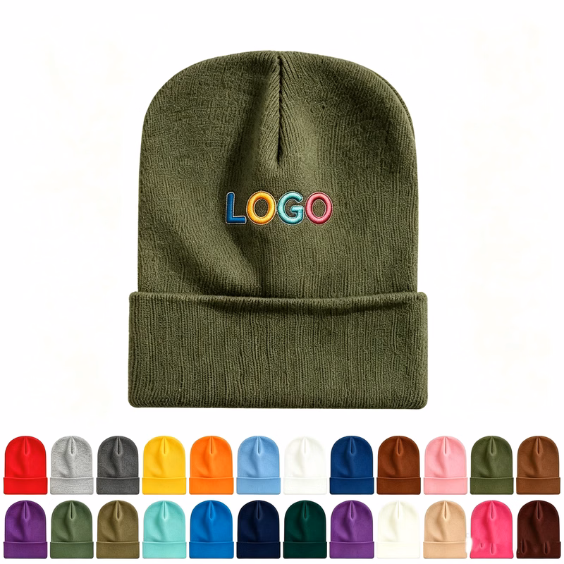 Custom Knit Winter Beanie Hat