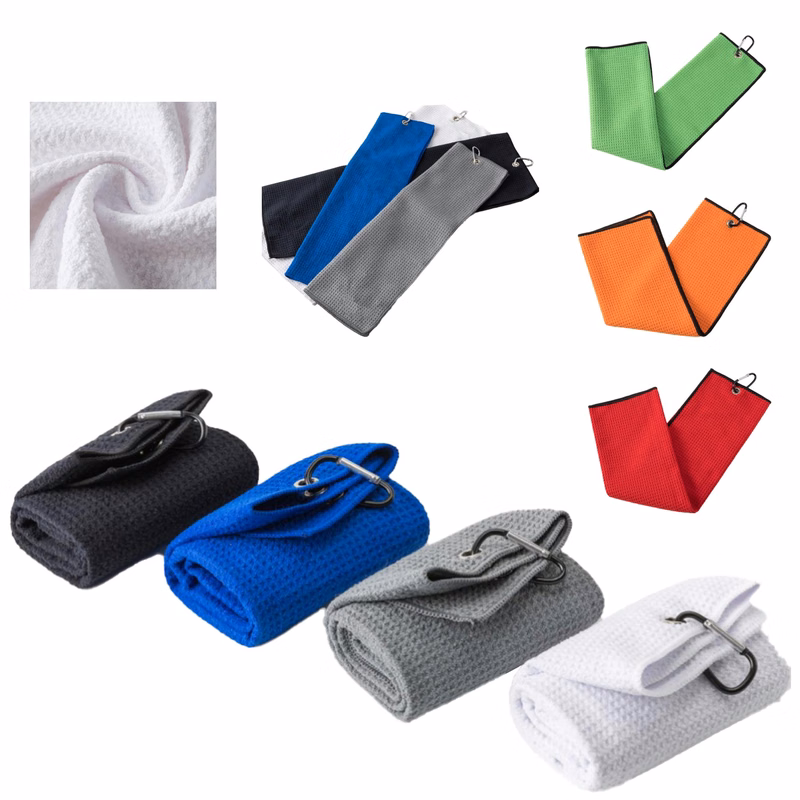 Tri-Fold Microfiber Golf Towel