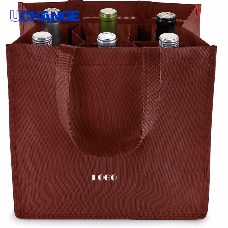 Six Bottle Non-Woven Wine Tote Bag Container