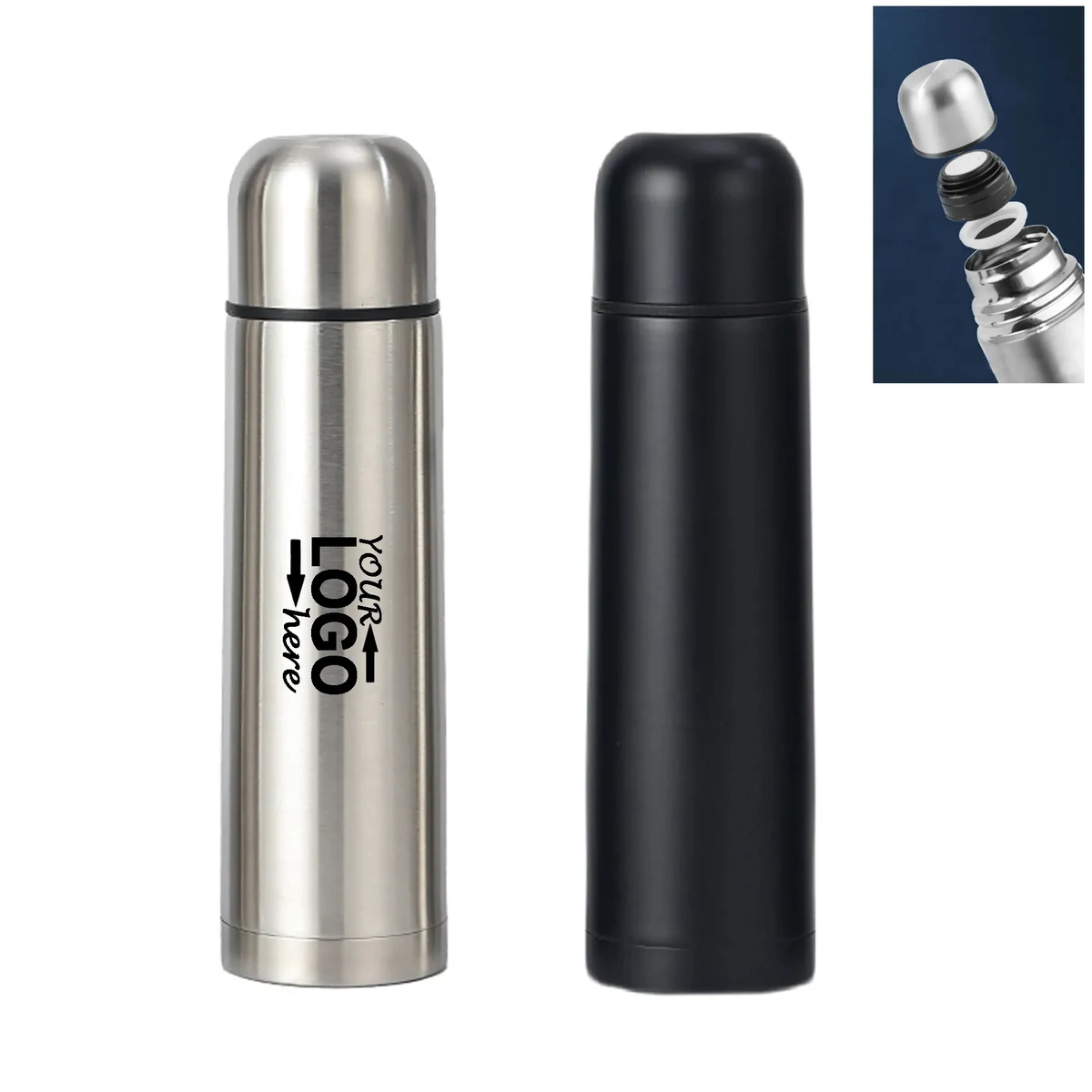Insulated Thermal Water Bottle With Cup 1
