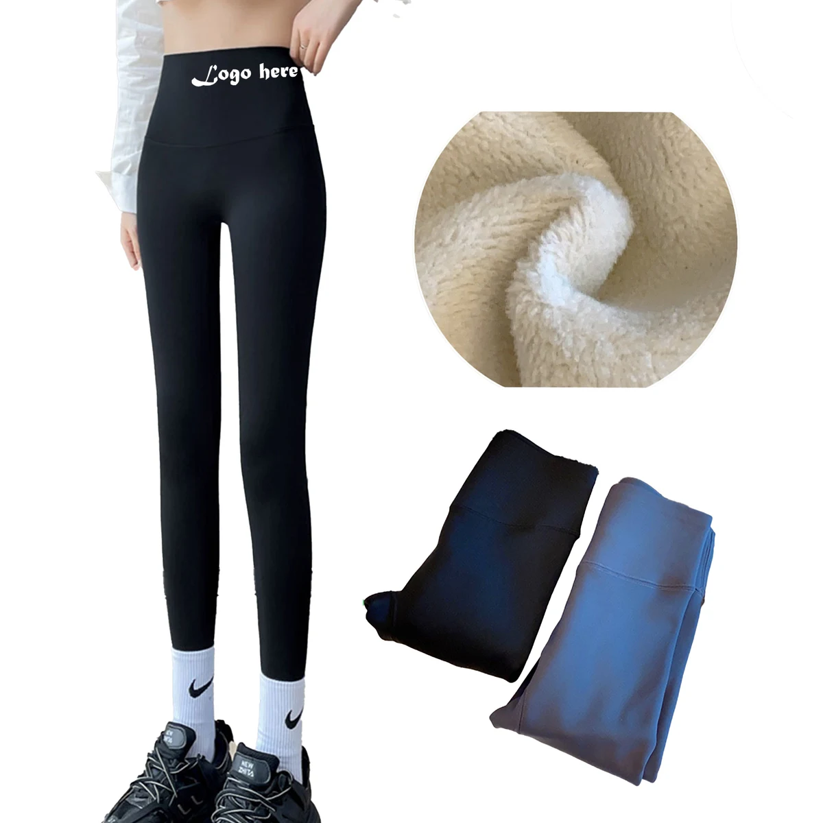 Leggings Tummy Control Comfort Yoga Pants Fleece Paded 1