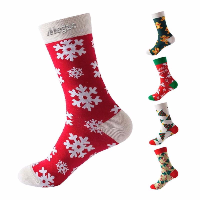 Autumn And Winter Fashion Mid Tube Christmas Socks