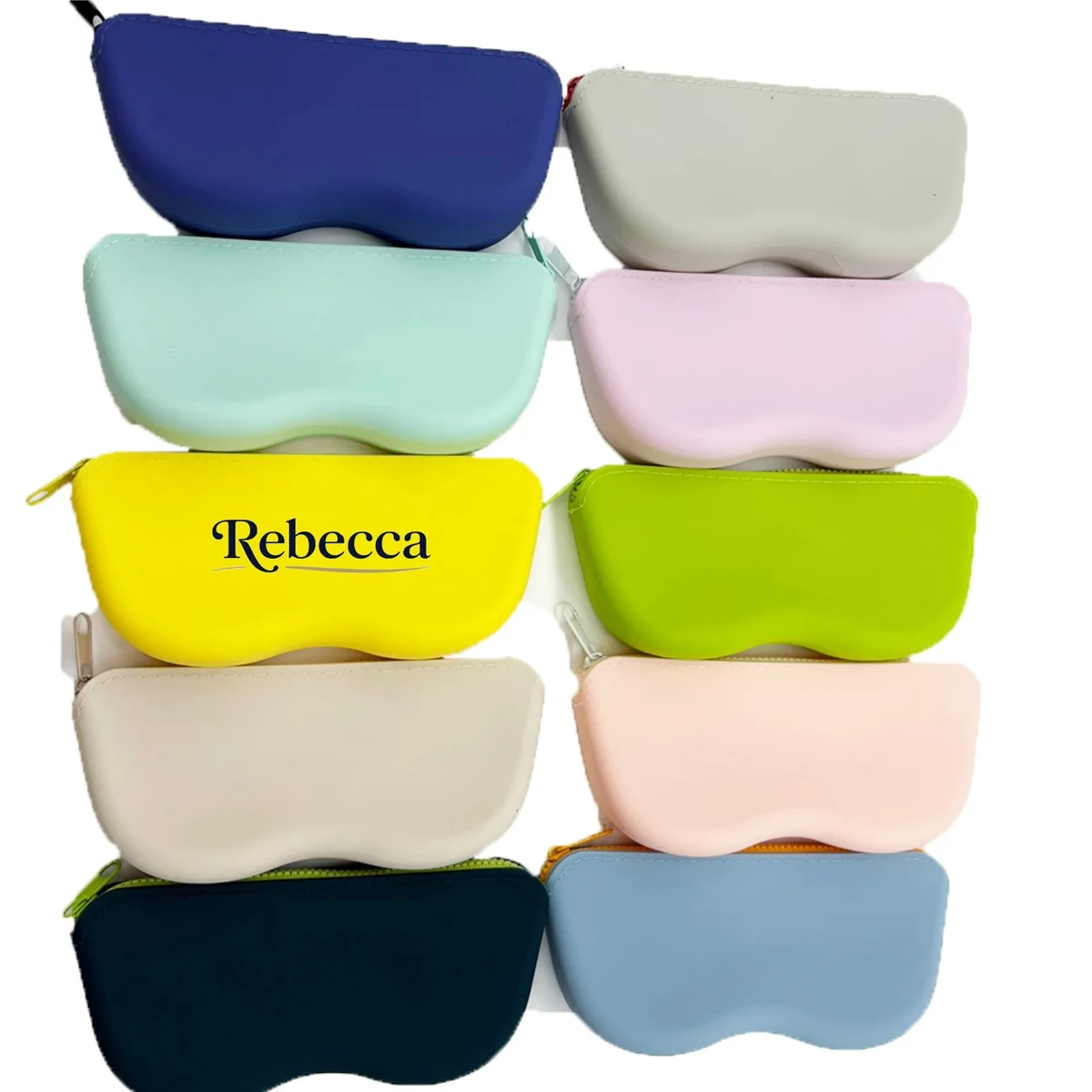 Customized silicone zipper glasses bag 1