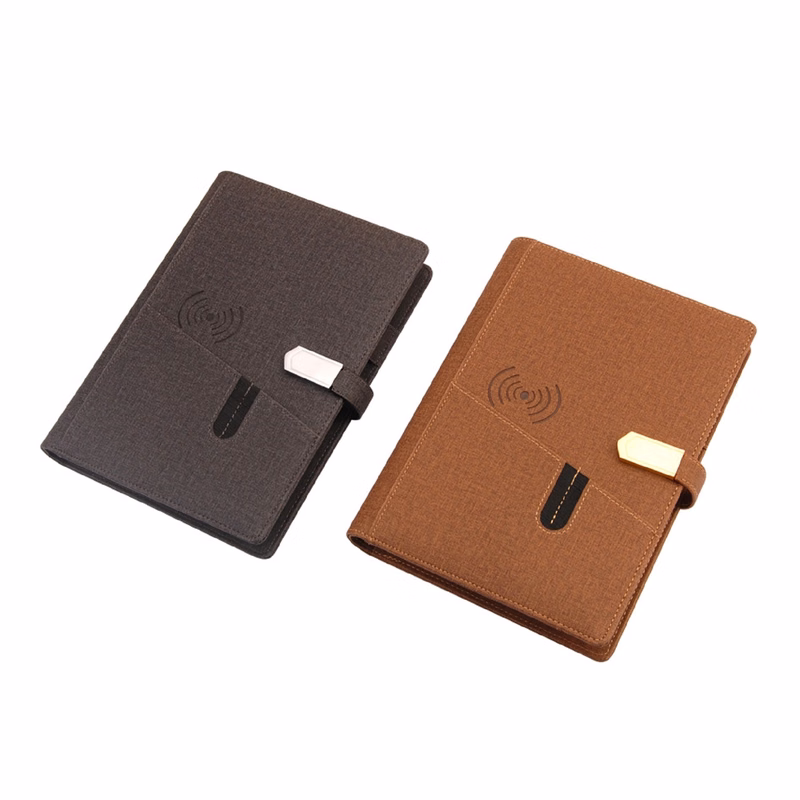 Multifunctional Wireless Charging Notebook with Power Bank & USB Drive