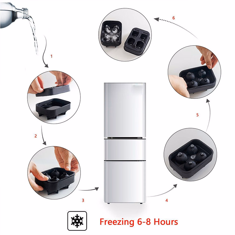 4 in 1 Skull Human Head Ice Mould Model