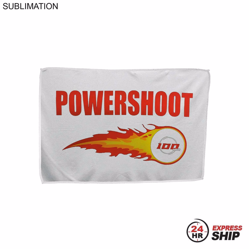 24 Hr Express Ship - Microfiber Moisture Wicking, Cooling, Sports, White Towel, 12x18, Sublimated