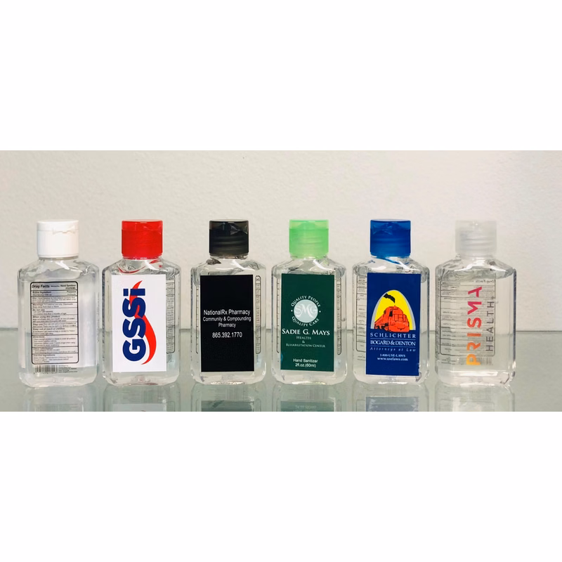Custom label 2oz./60ml 75% Rectangle Hand Sanitizer