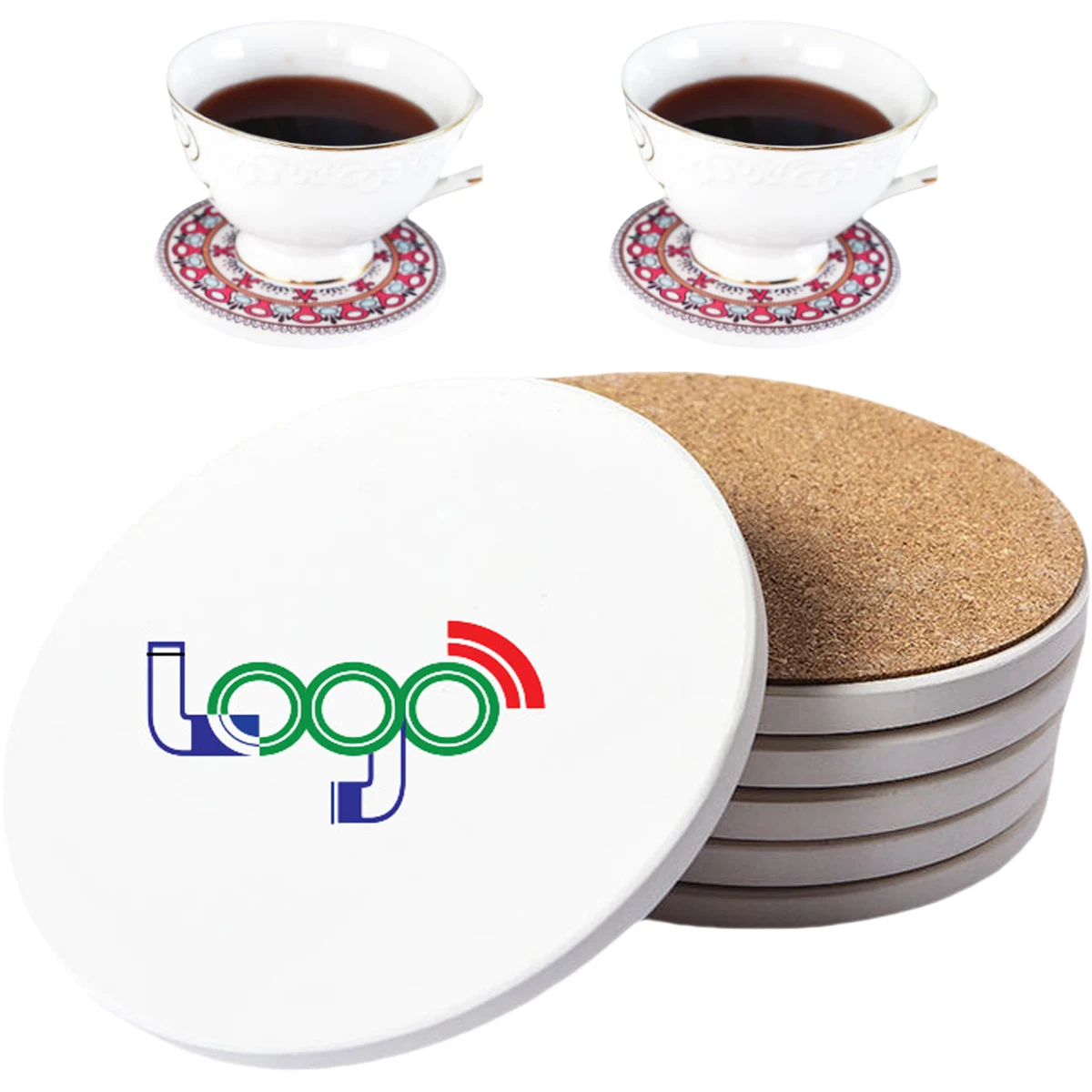 Ceramic Round Stone Coasters 1