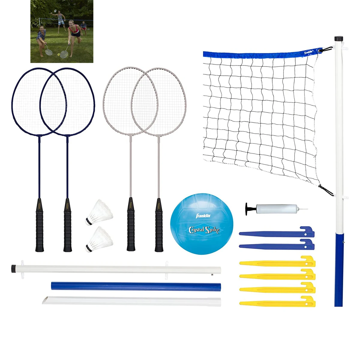 Volleyball Badminton Sets Beach Backyard Combo Outdoor Game Set 1