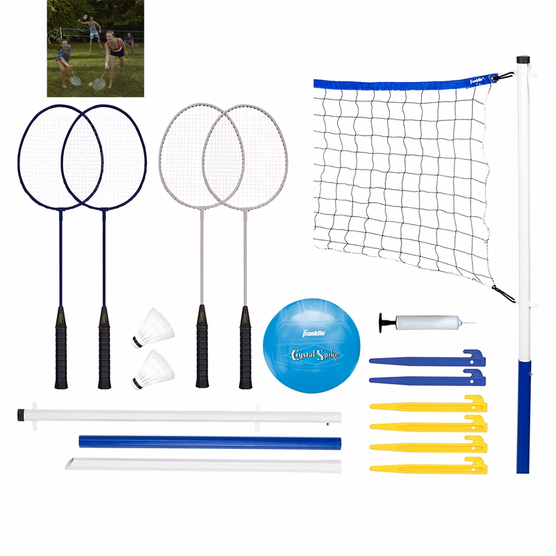 Volleyball Badminton Sets Beach Backyard Combo Outdoor Game Set