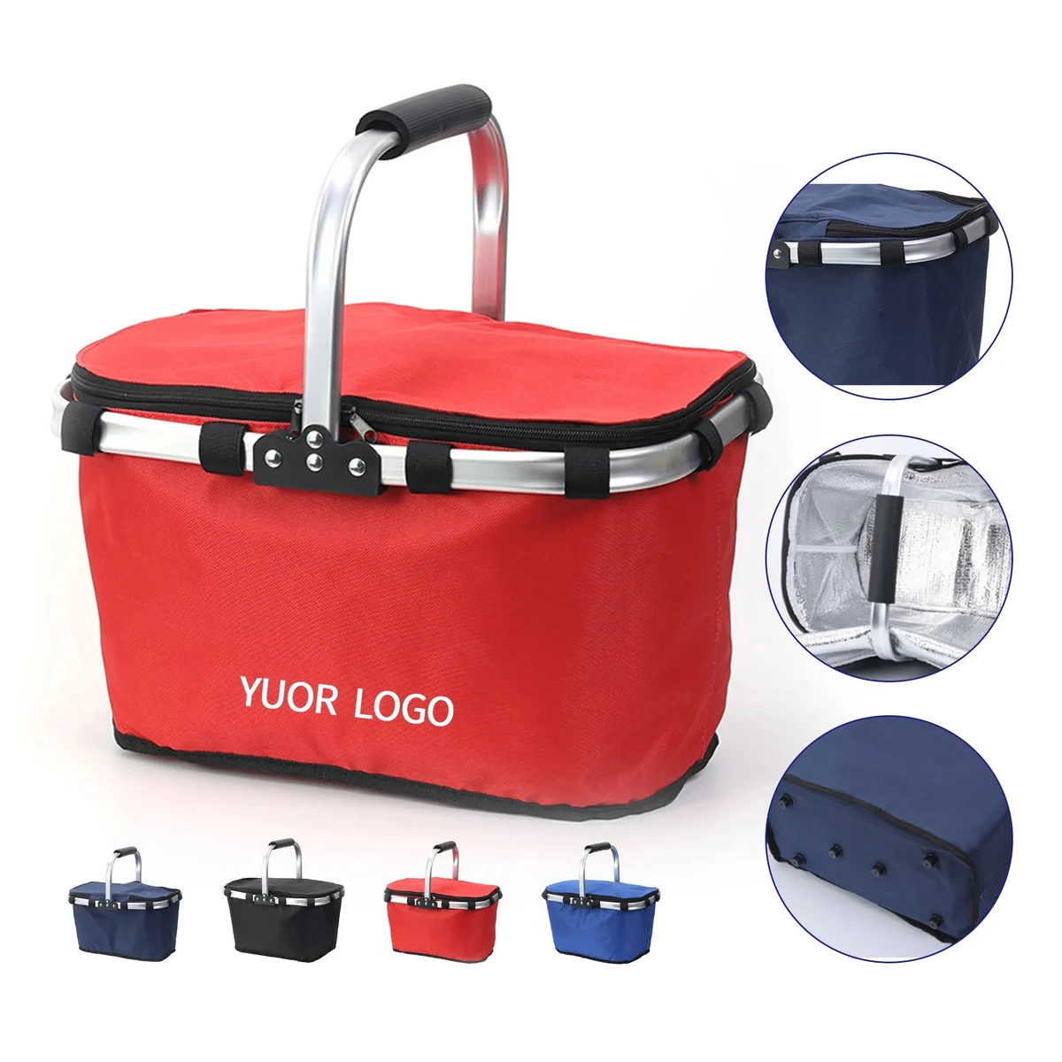 Lightweight Picnic Basket with Collapsible Design 1