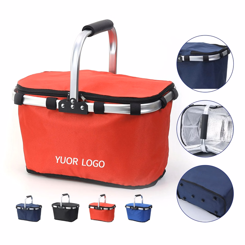 Lightweight Picnic Basket with Collapsible Design