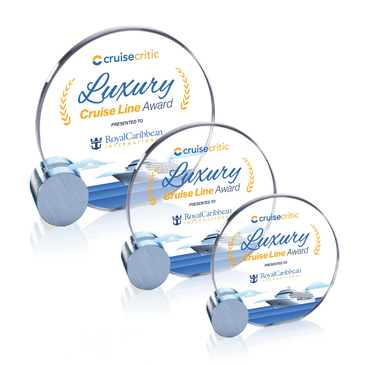 Verdunn VividPrint™ Award - Starfire/Silver Circle 1