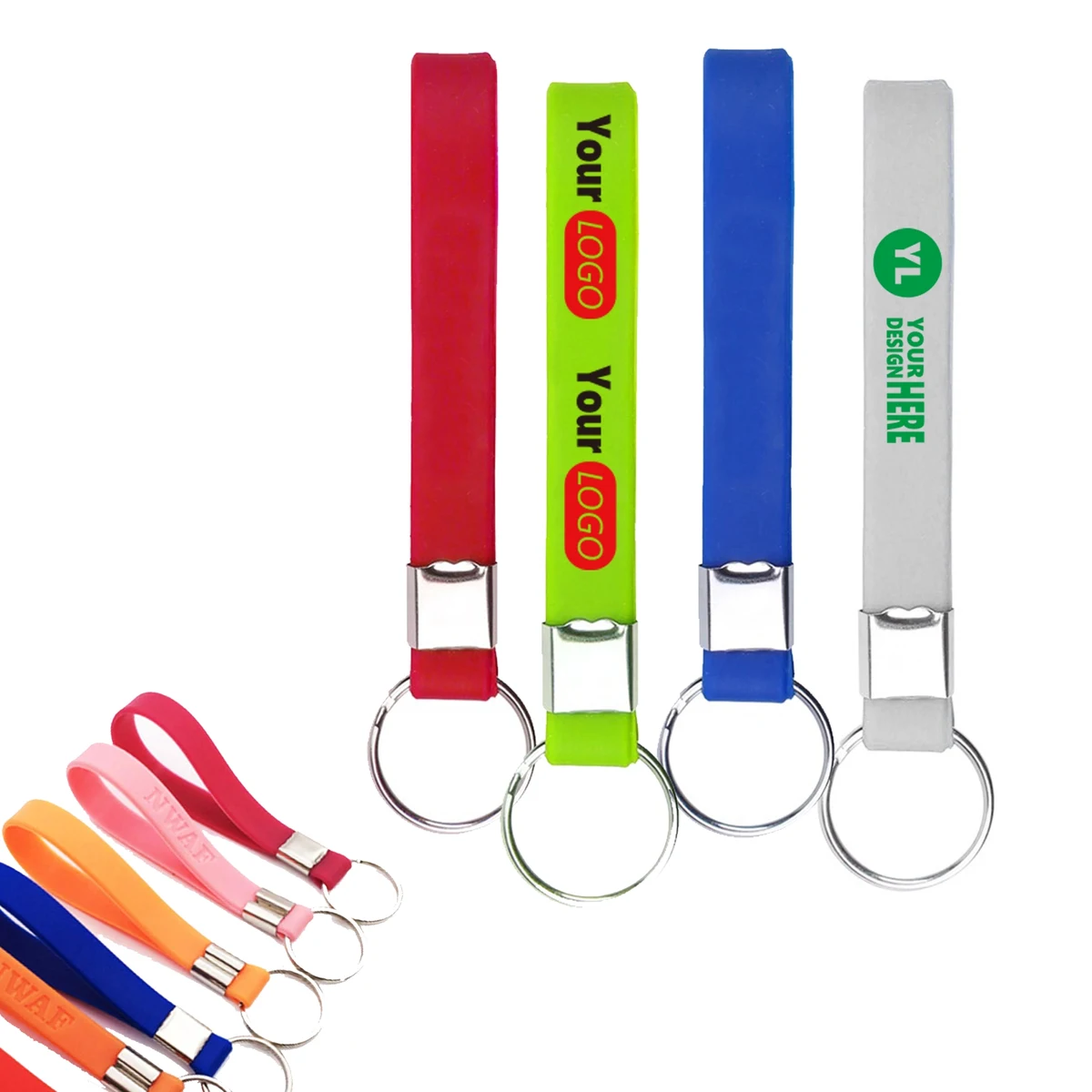 Silicone Wrist Band Keychain 1