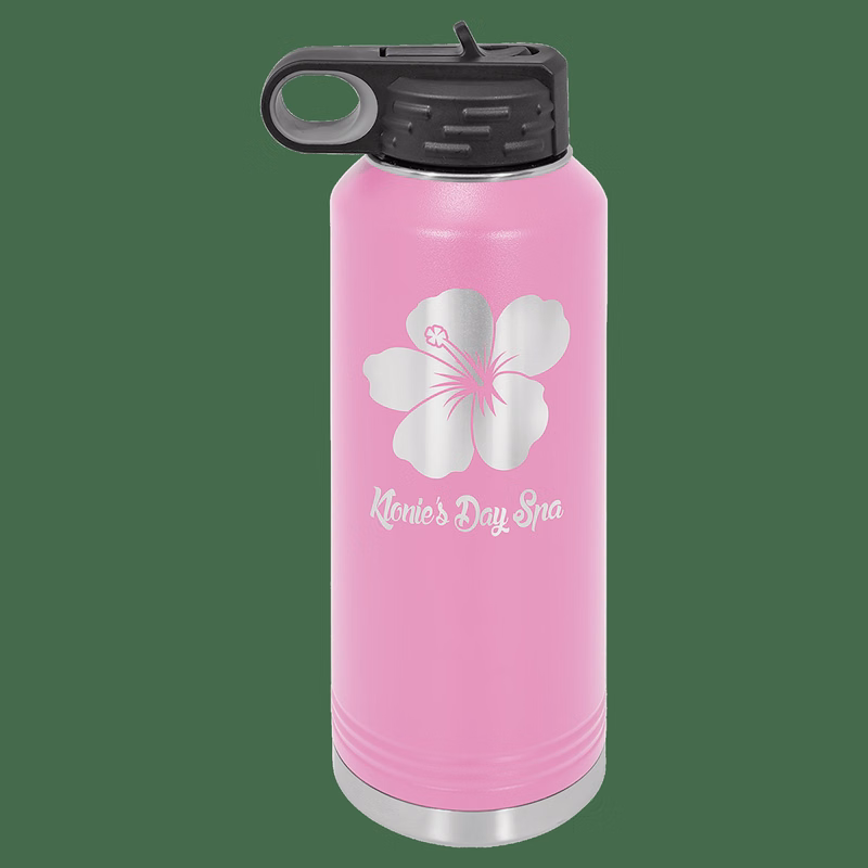 40 oz. Light Purple Powder Coated Laser Engraved Polar Camel Water Bottles