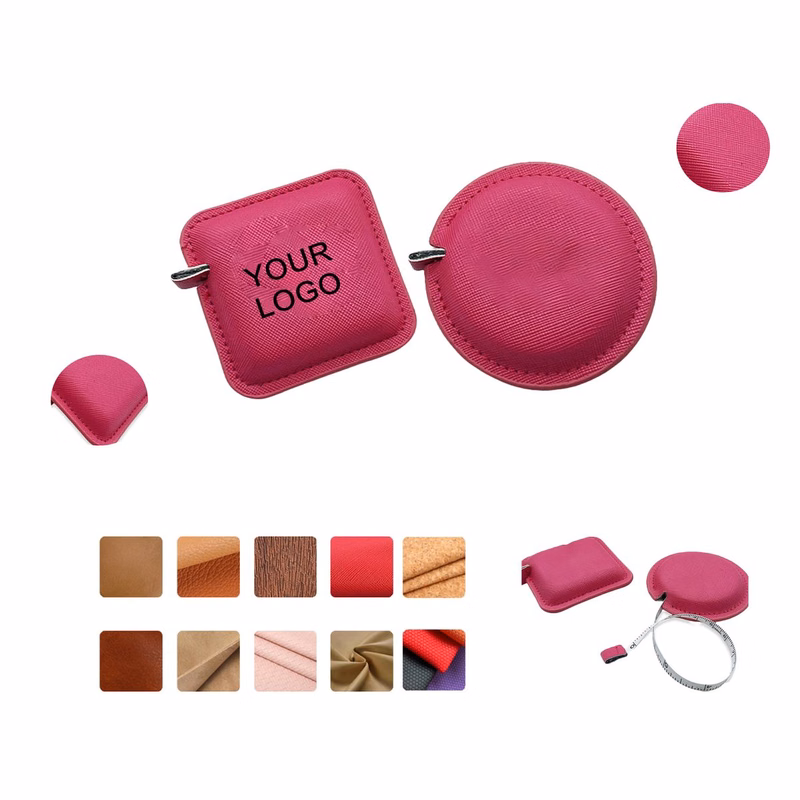 Twill Round Leather Tape Measure with Oil Edges