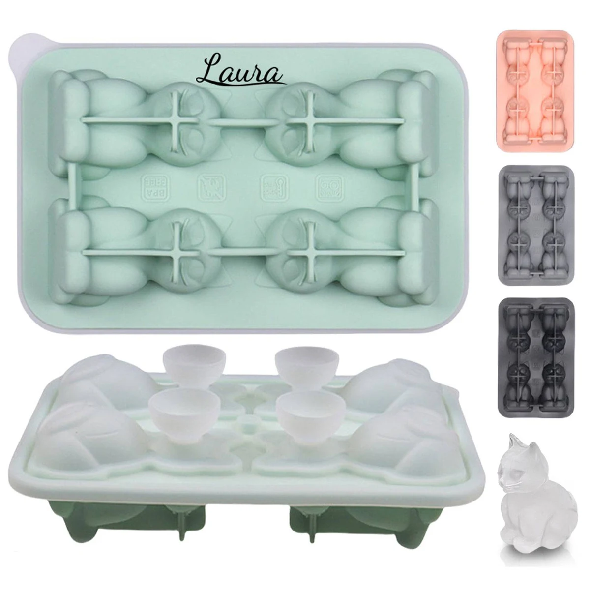 Food Grade Silicone Cat Ice Cube Tray 1