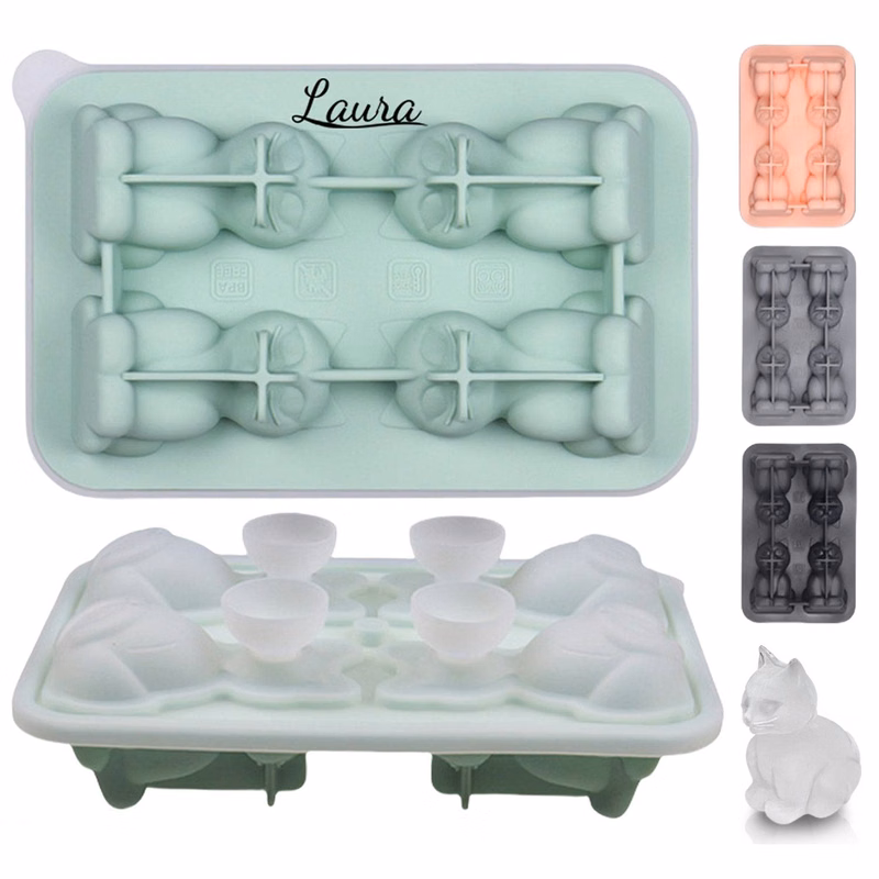 Food Grade Silicone Cat Ice Cube Tray