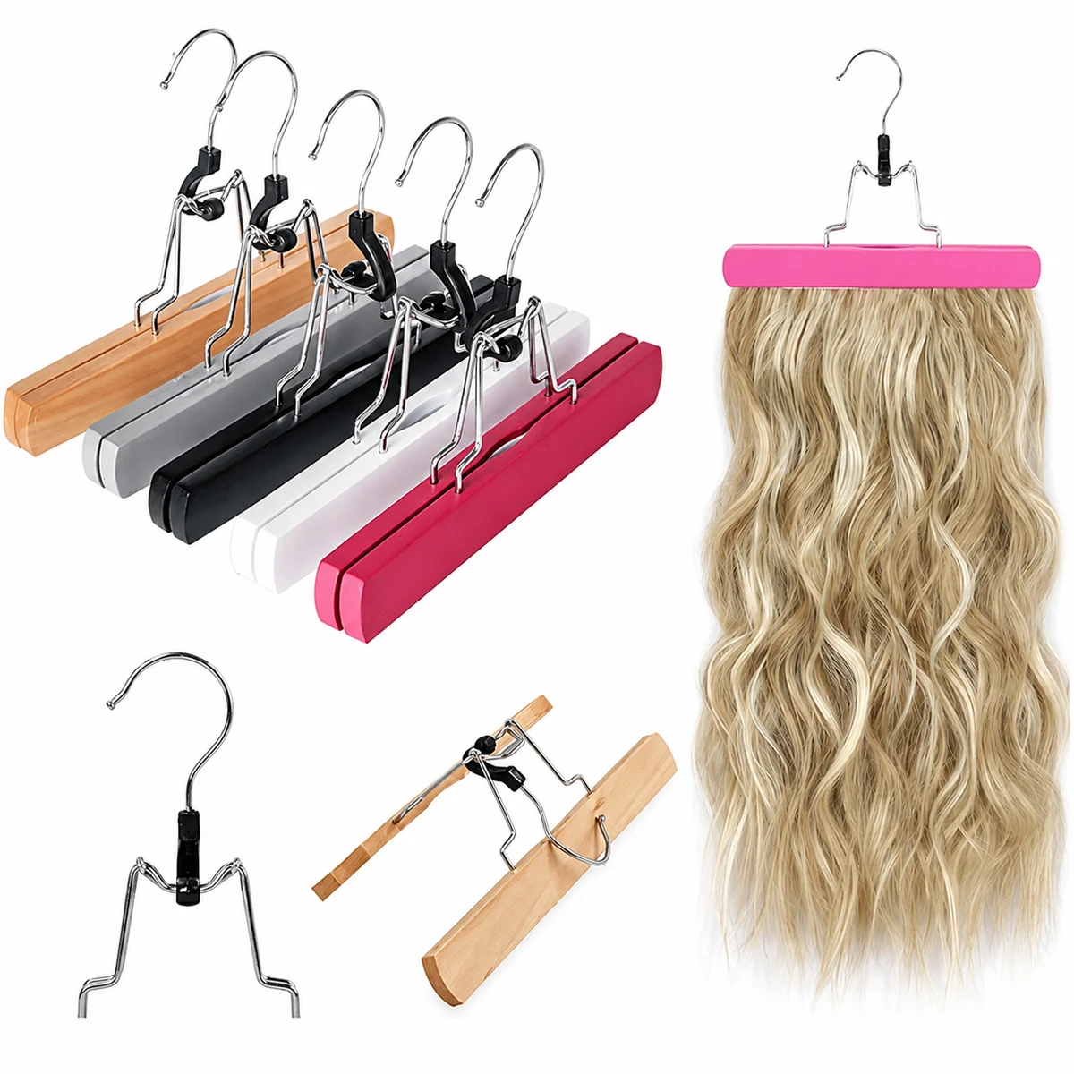 Wooden Wig & Skirt Hanger 1