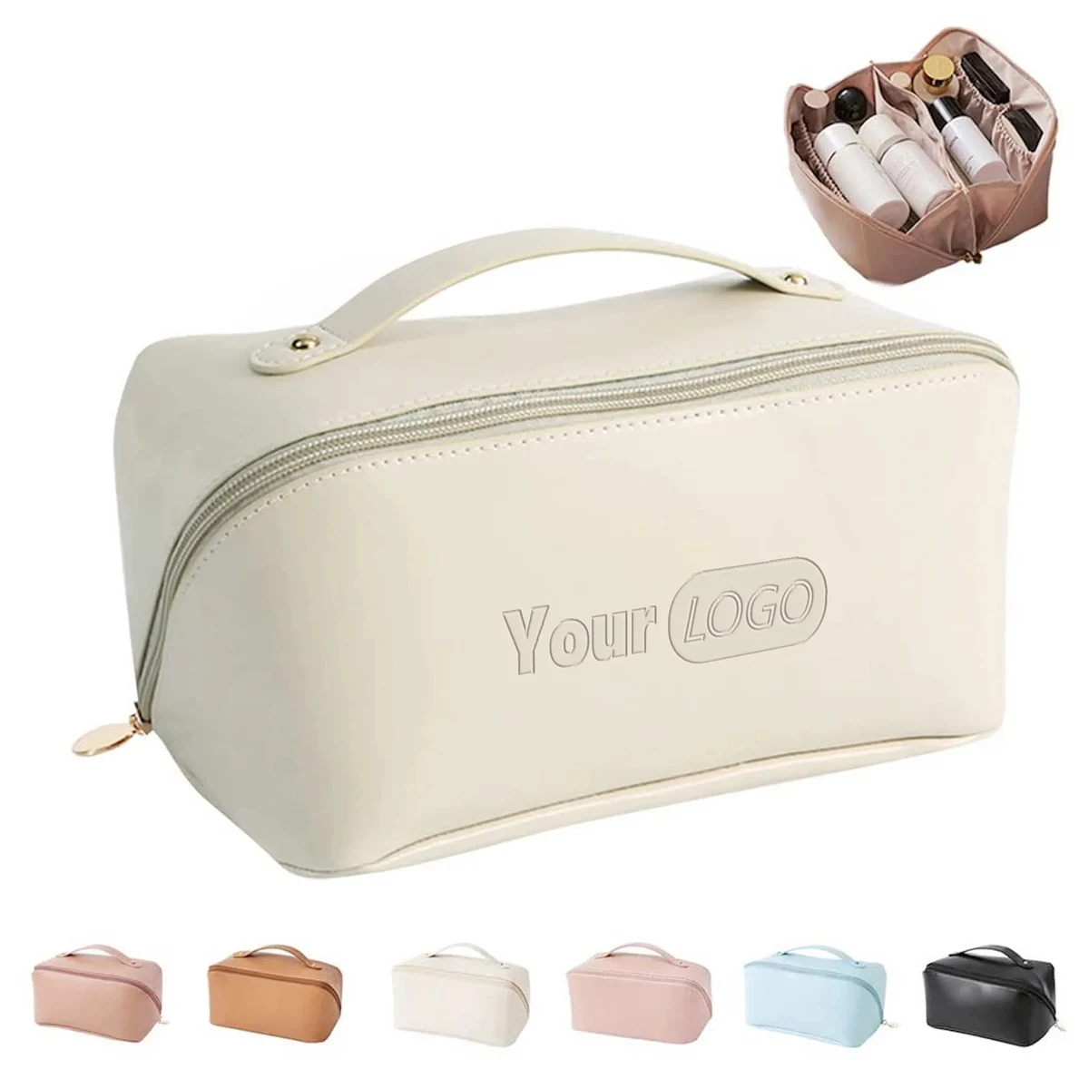 Makeup Travelling PU Leather Cosmetic Bag Waterproof 1