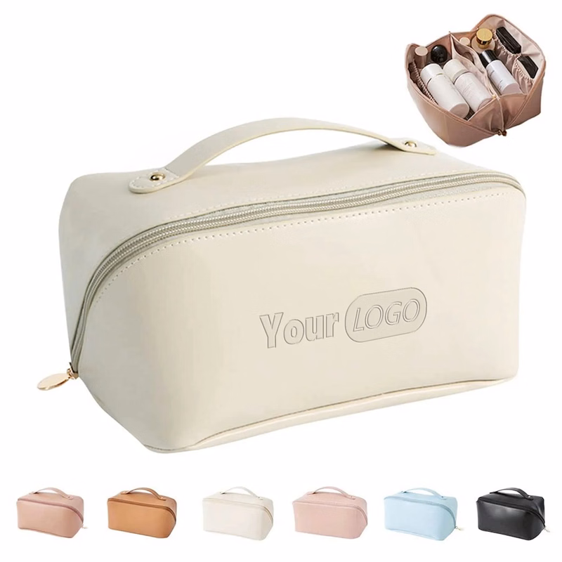 Makeup Travelling PU Leather Cosmetic Bag Waterproof