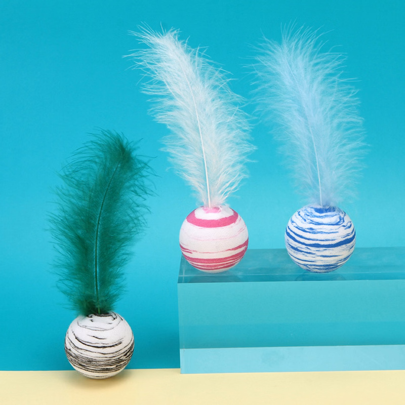 Cat Toy With Feather Chew Chase