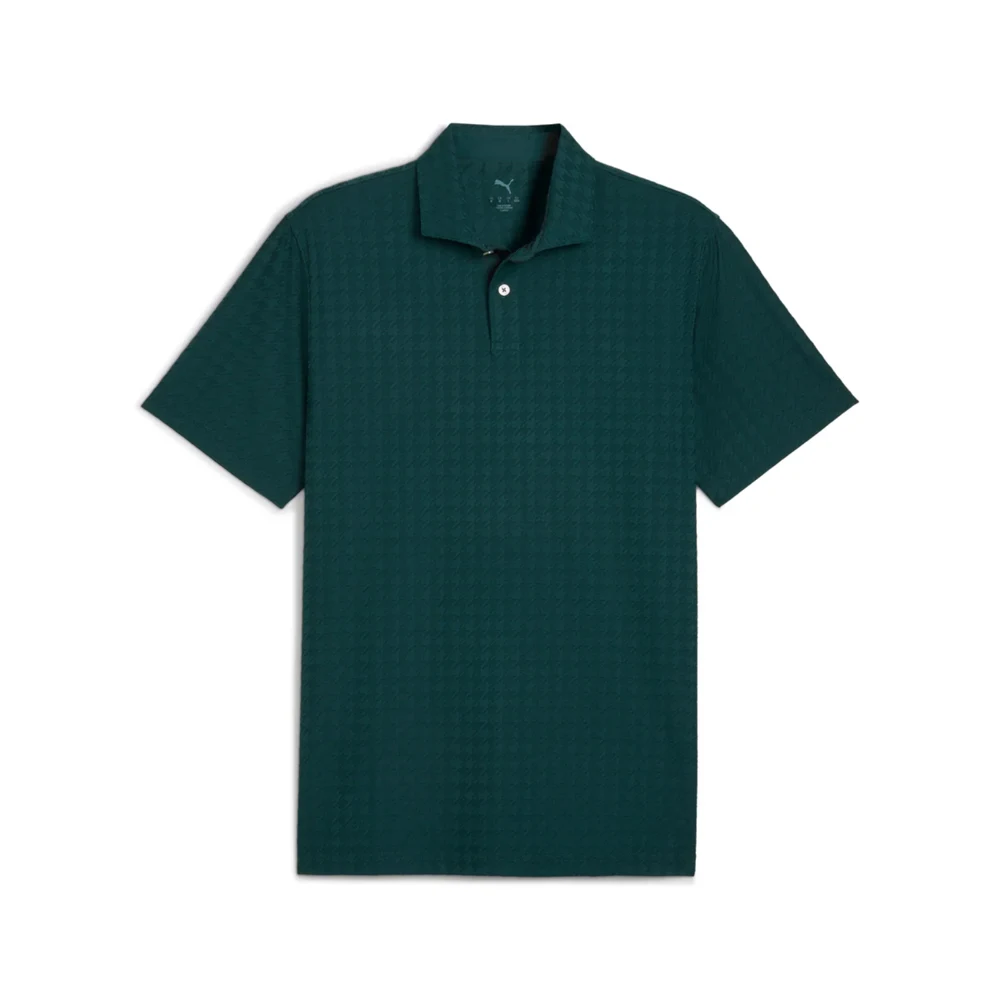 PUMA® Men's MATTR Houndstooth Golf Polo with Custom Logo 1
