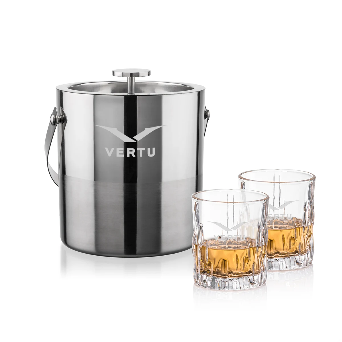 Catania Ice Bucket & Newport On-the-Rocks Set 1