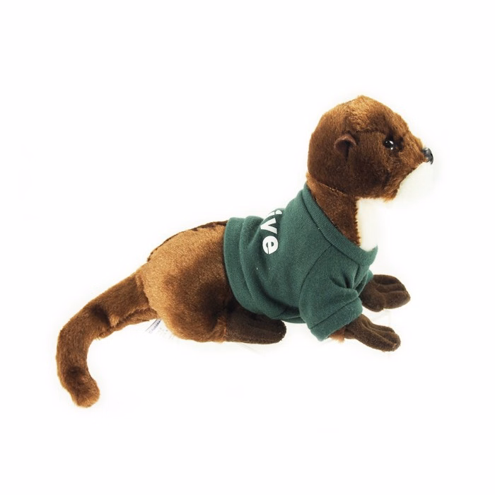 8" Sliddy Otter with t-shirt and one color imprint