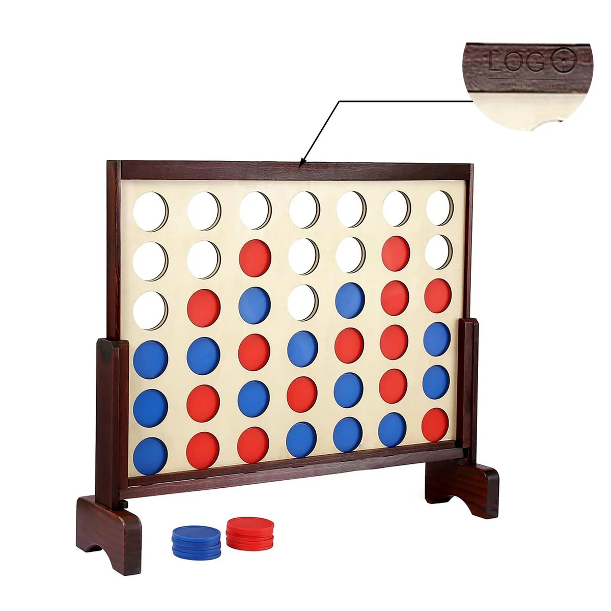 Giant Classic Connect 4 Wooden Board Game 1