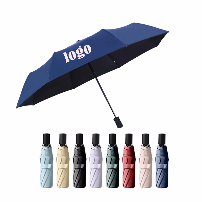 Portable Compact 8-Rib Automatic Umbrellas For Rain and Sunny MOQ10
