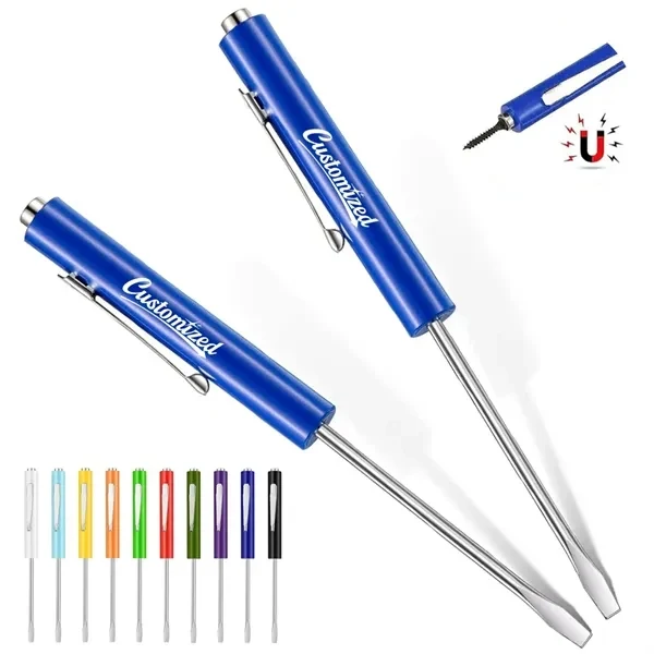 Custom 2 in 1 Pocket Screwdriver Phillips & Flathead — Tradesperson Portable Tool 1
