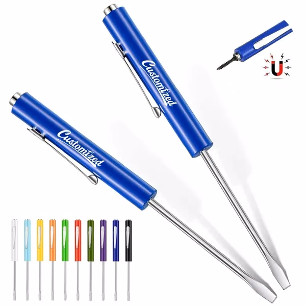 Custom 2 in 1 Pocket Screwdriver Phillips & Flathead — Tradesperson Portable Tool
