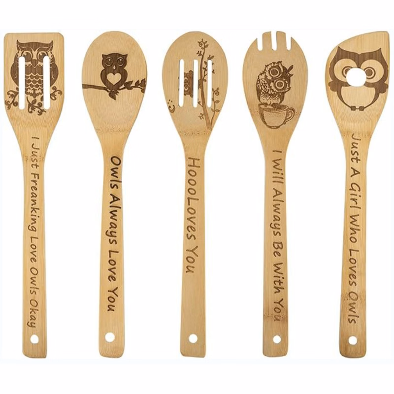 5-Piece Bamboo Kitchen Utensil Set