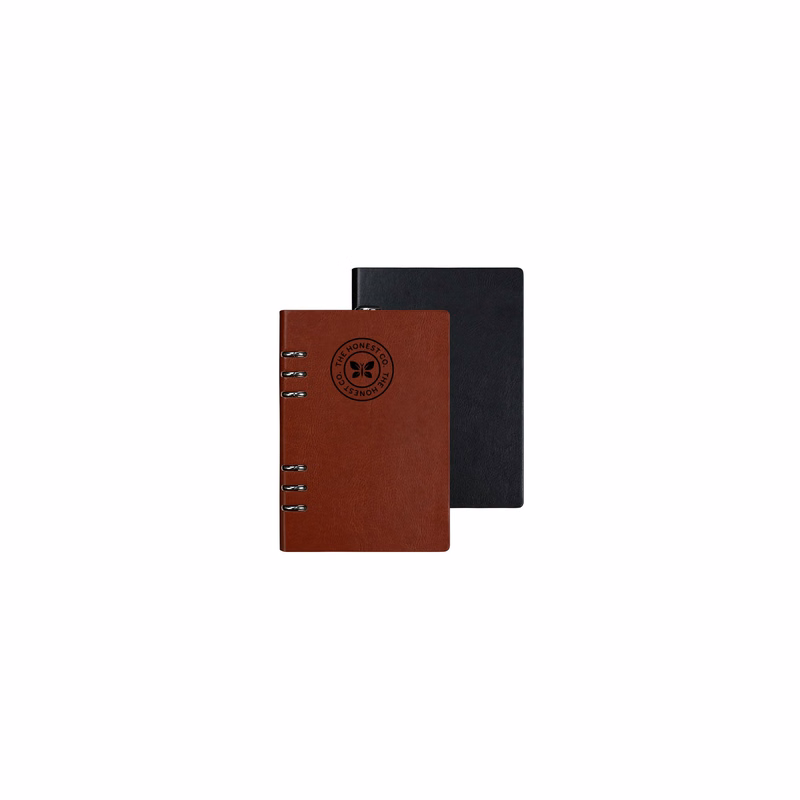 A5 Soft PU Leather Spiral Journal Leafllet Notebook
