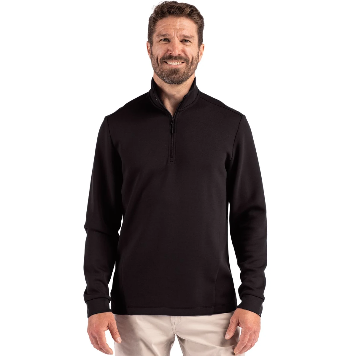 Clique Haven Recycled Mens Quarter Zip Sweatshirt 1
