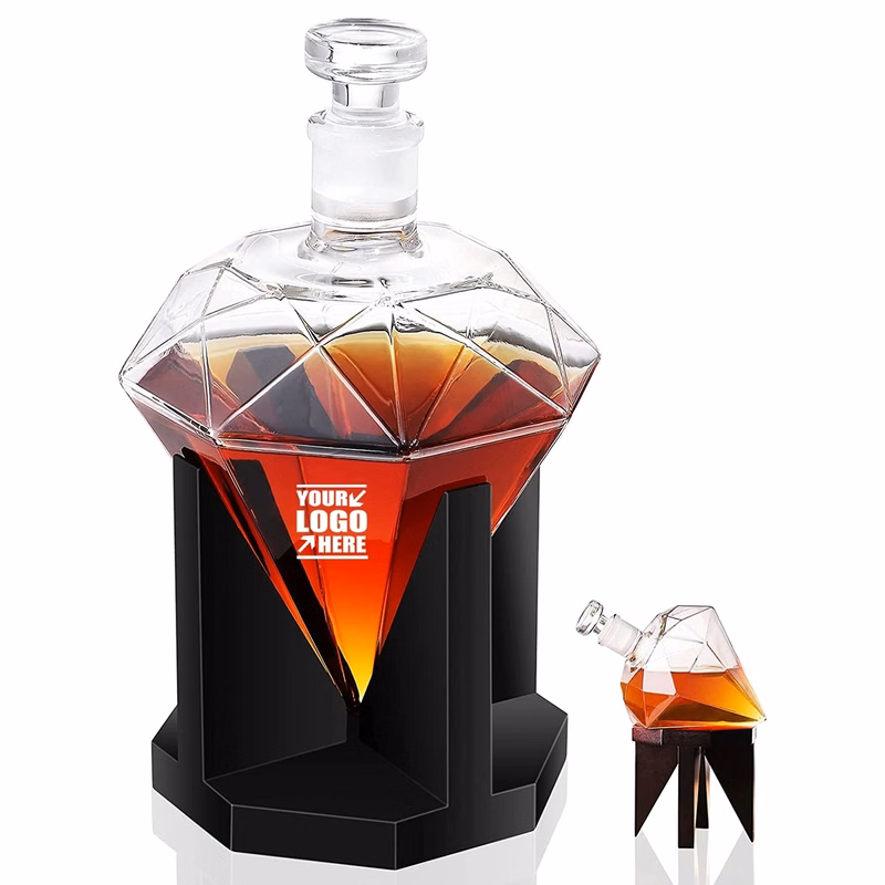 Diamond Glass Whiskey Decanter