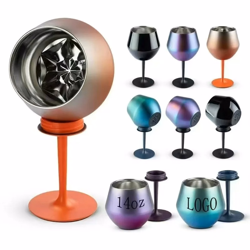 14 Oz. Stainless Steel Removable Wine Goblet