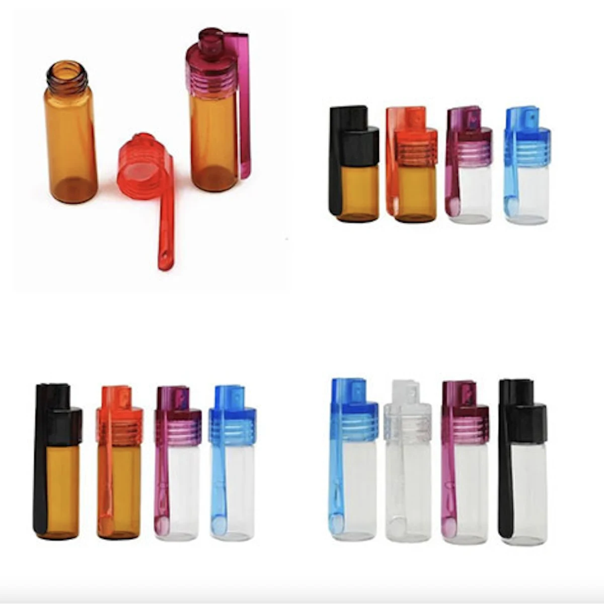 Glass Bottle Pill Box With Spoon 1