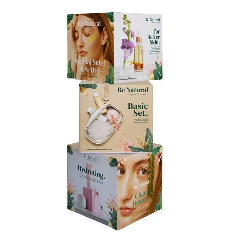 Rotating 3D Fabric Cube Display 1