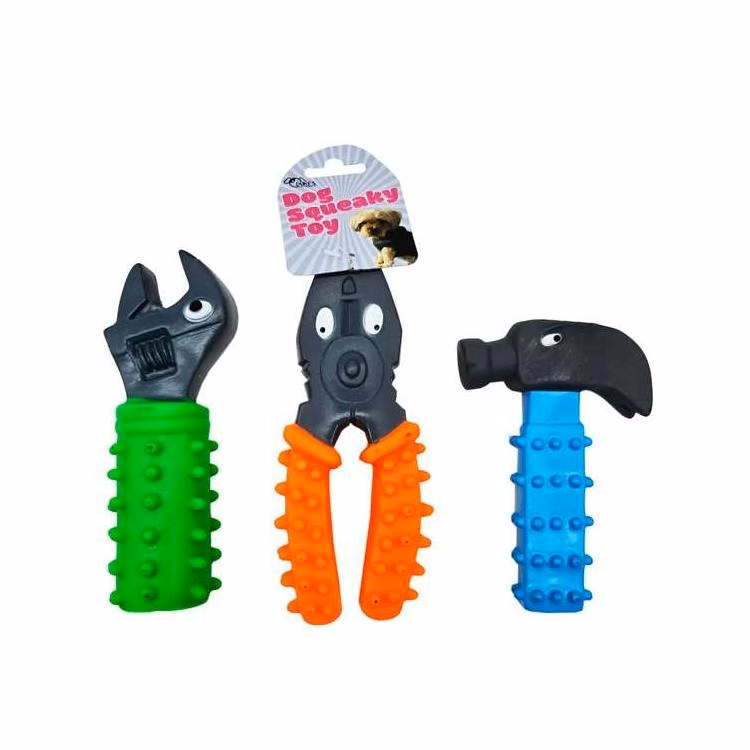 Tool-Shape Rubber Dog Squeaky Toys